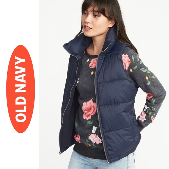 EUC Old Navy Frost-Free Puffer Vest in Navy Size XXL - Picture 1 of 9